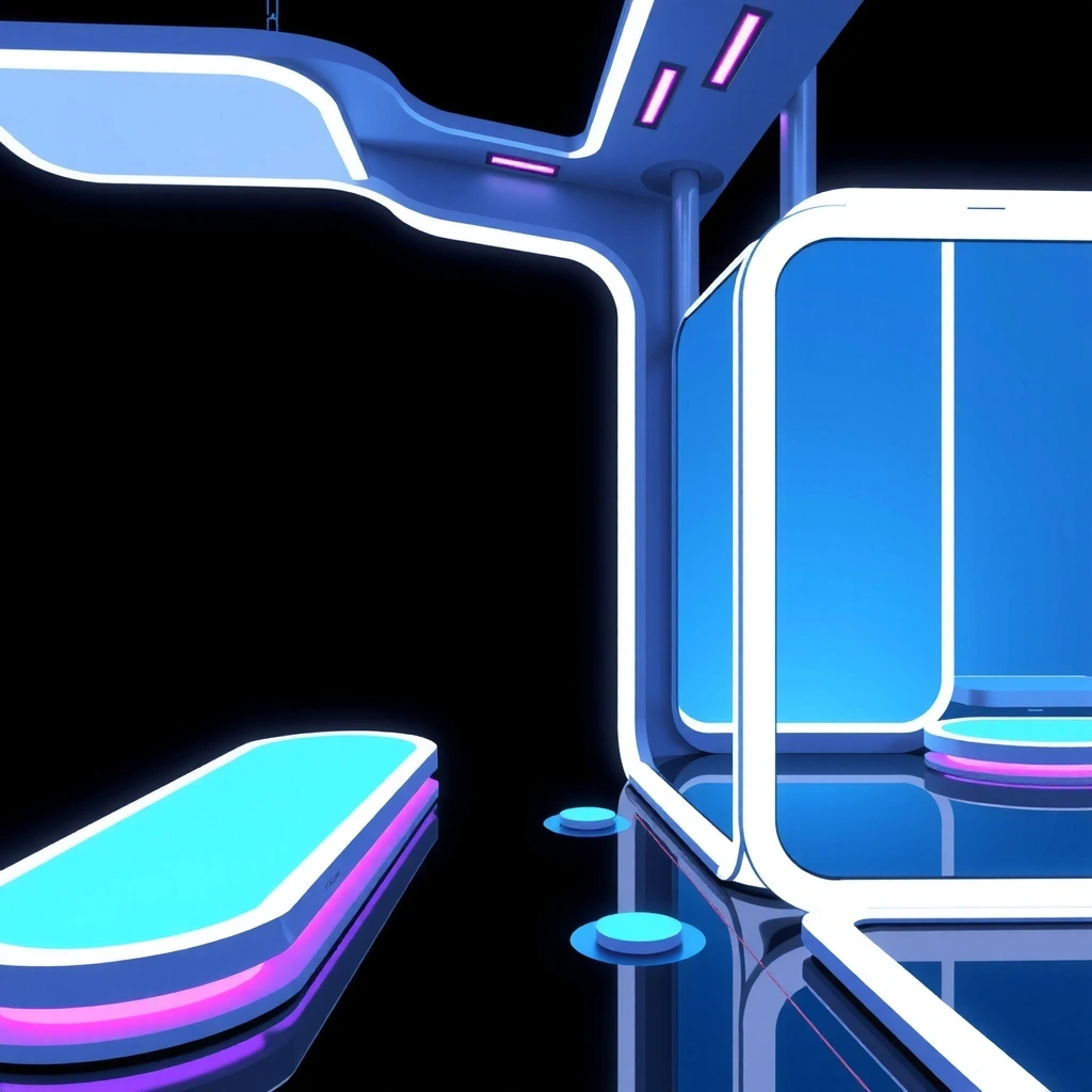 Interfaz de juego futurista con elementos de ciencia ficción